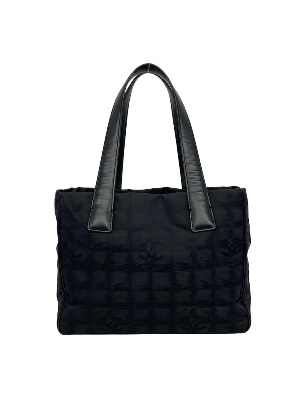 Chanel Tote Bag New Travel Line PM Black Leather